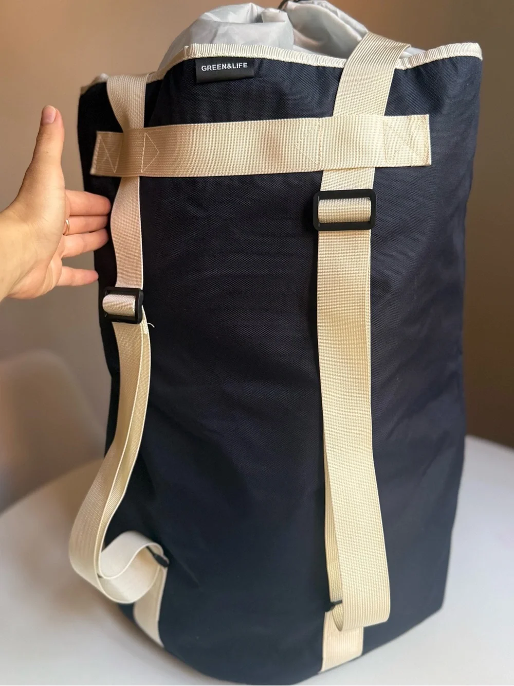 Green&Life Foldable Travel Backpack Dark Navy Hiking Camping Daypack Size11”x24”